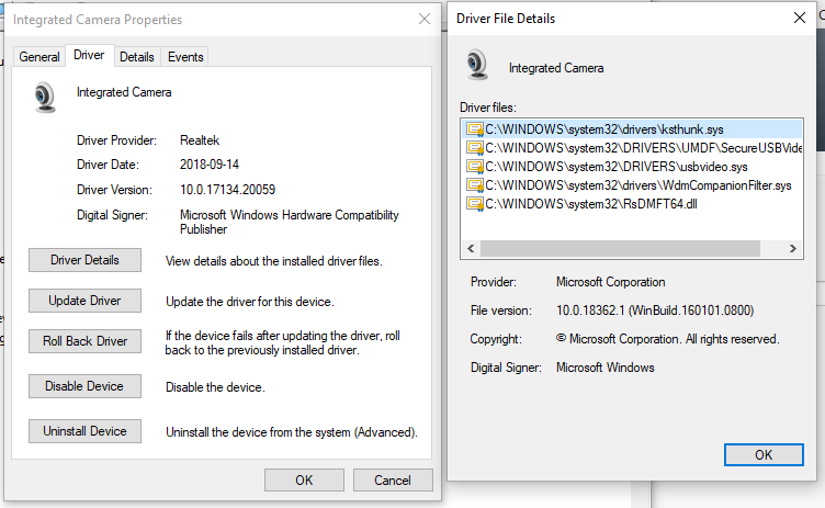 windows 10 usb2.0 pc camera driver